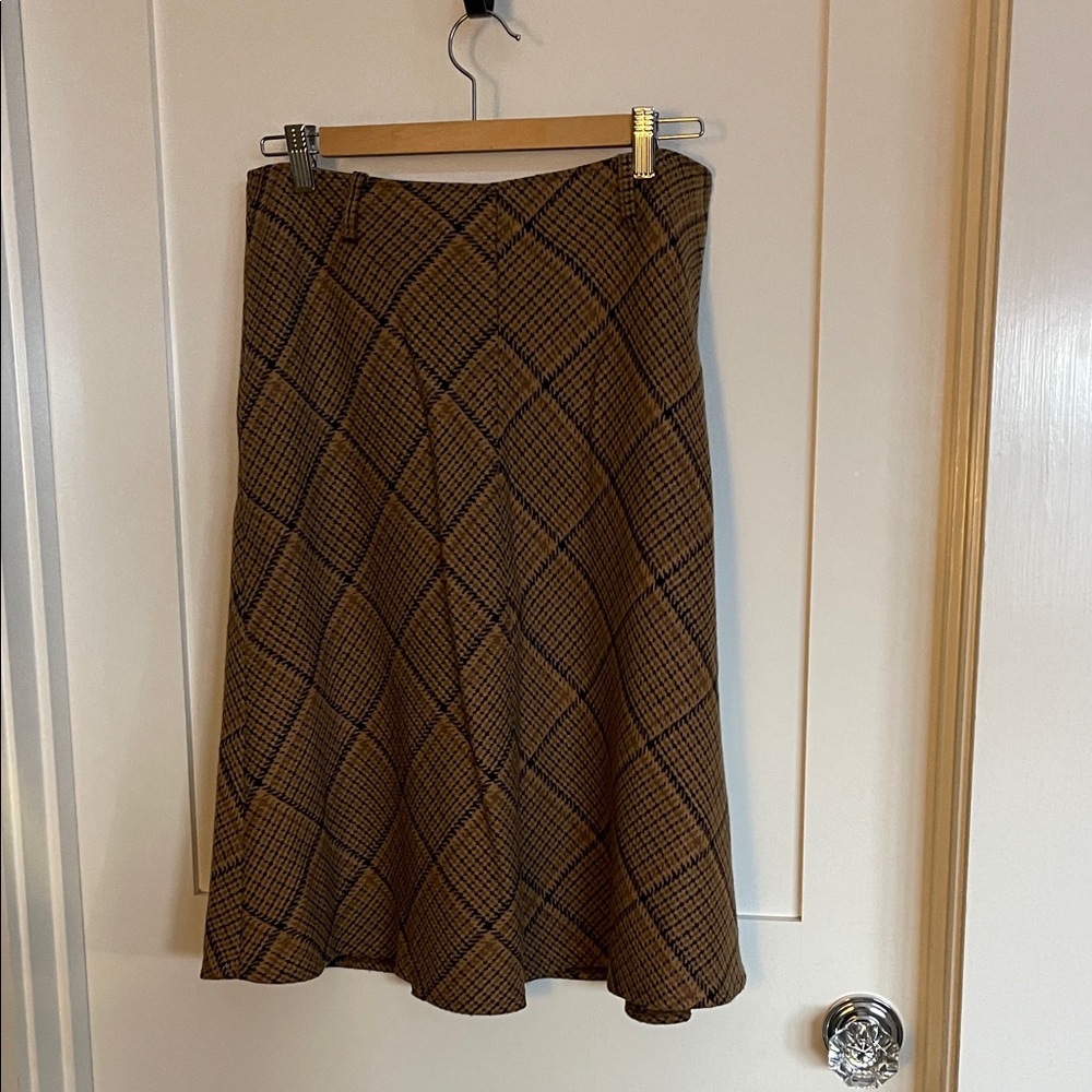 VINTAGE Brown Plaid Women's Skirt